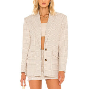 L'Academie 'Abigail' Beige Polyester Blazer Size M